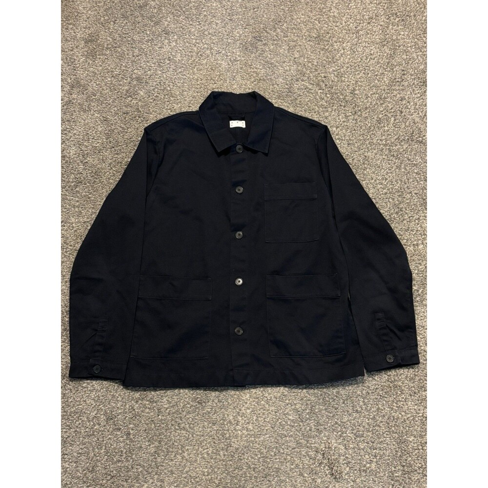 Asket, The Overshirt, Men’s Size Small Short Blue 100% Organic Cotton